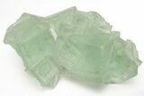 Green Cubic Fluorite Crystals with Phantoms - China #216308-2